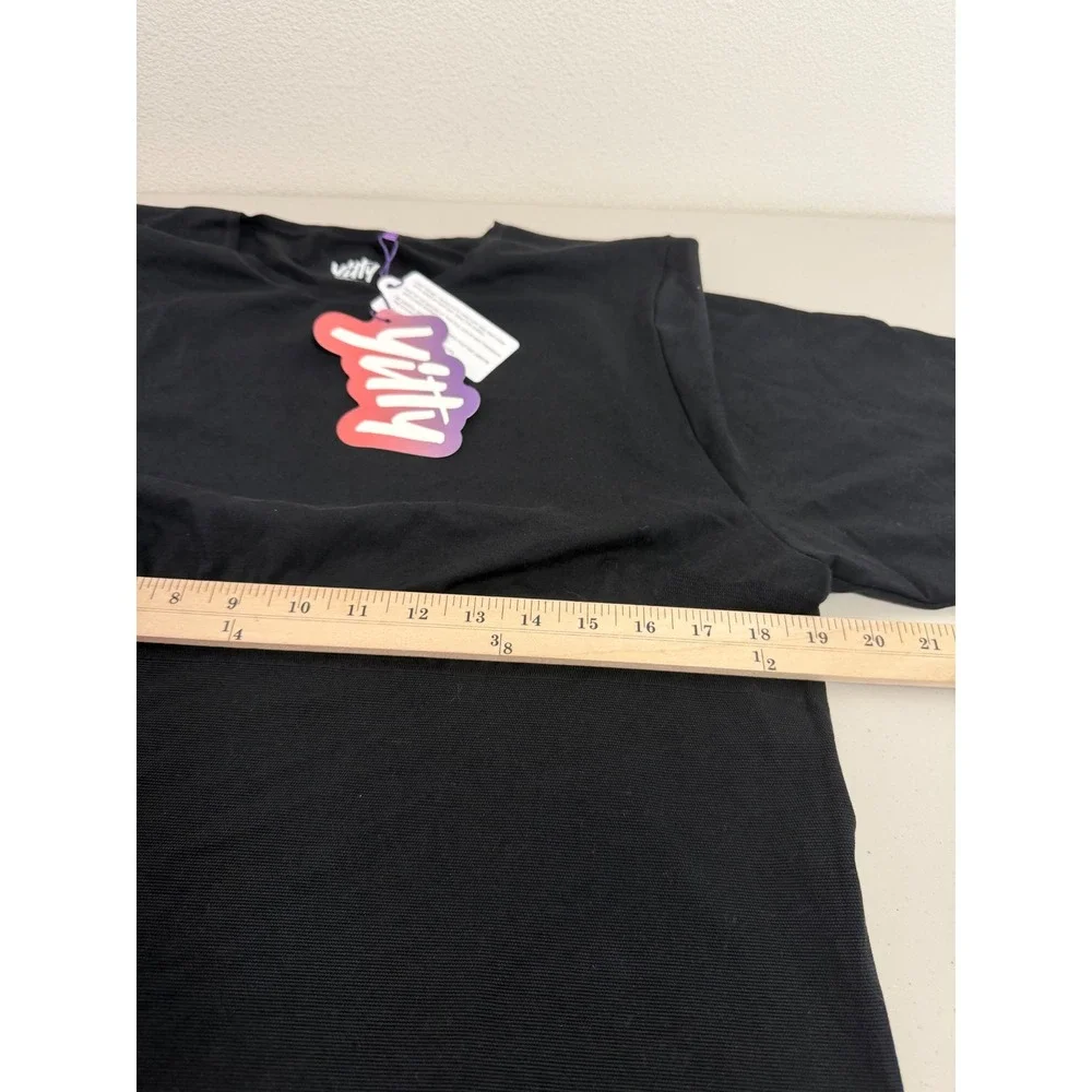 LOT OF 2 Yitty Smooth as Hell Lounge Tee‎ Womens 5X Black Seamless Cropped